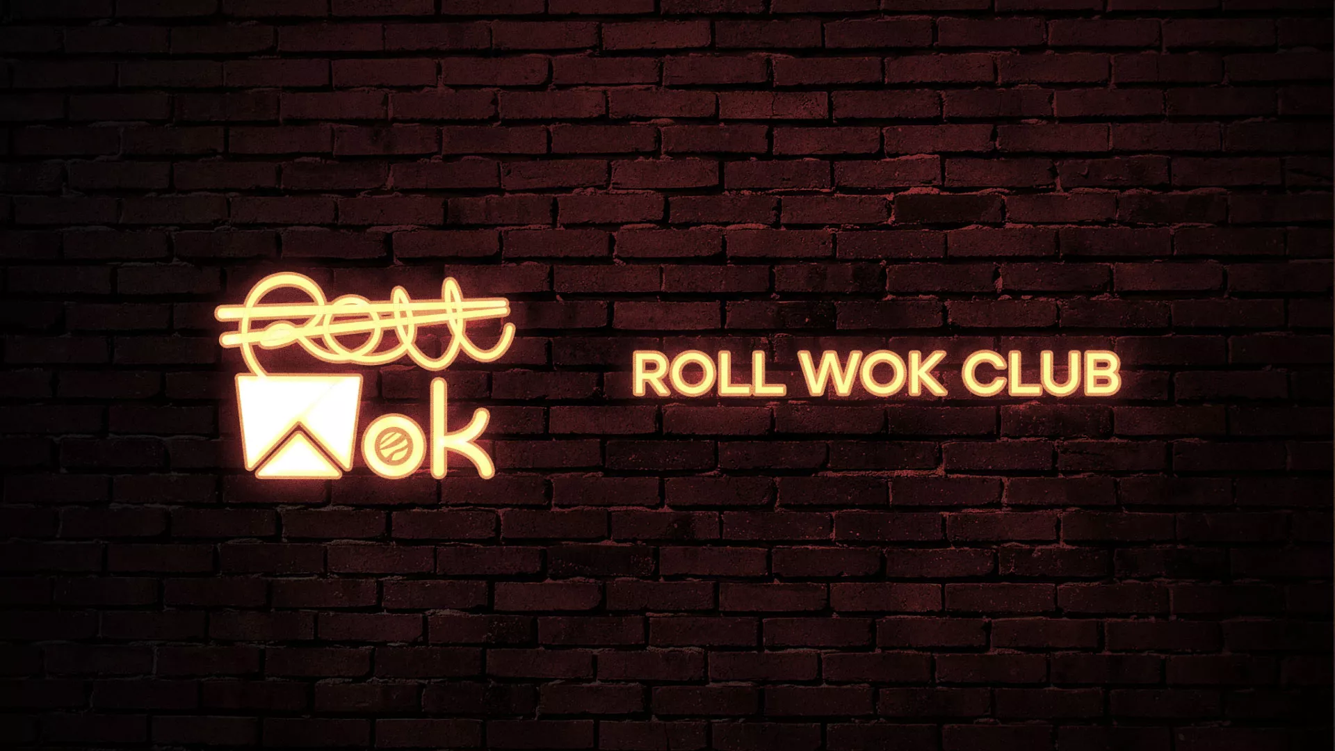 Разработка логотипа суши-бара «Roll Wok Club» в Макарове