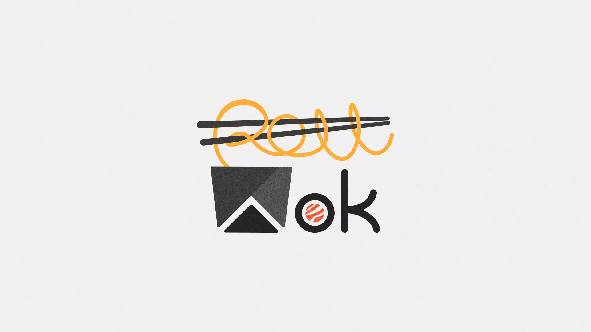 Разработка логотипа суши-бара «Roll Wok Club» в Макарове