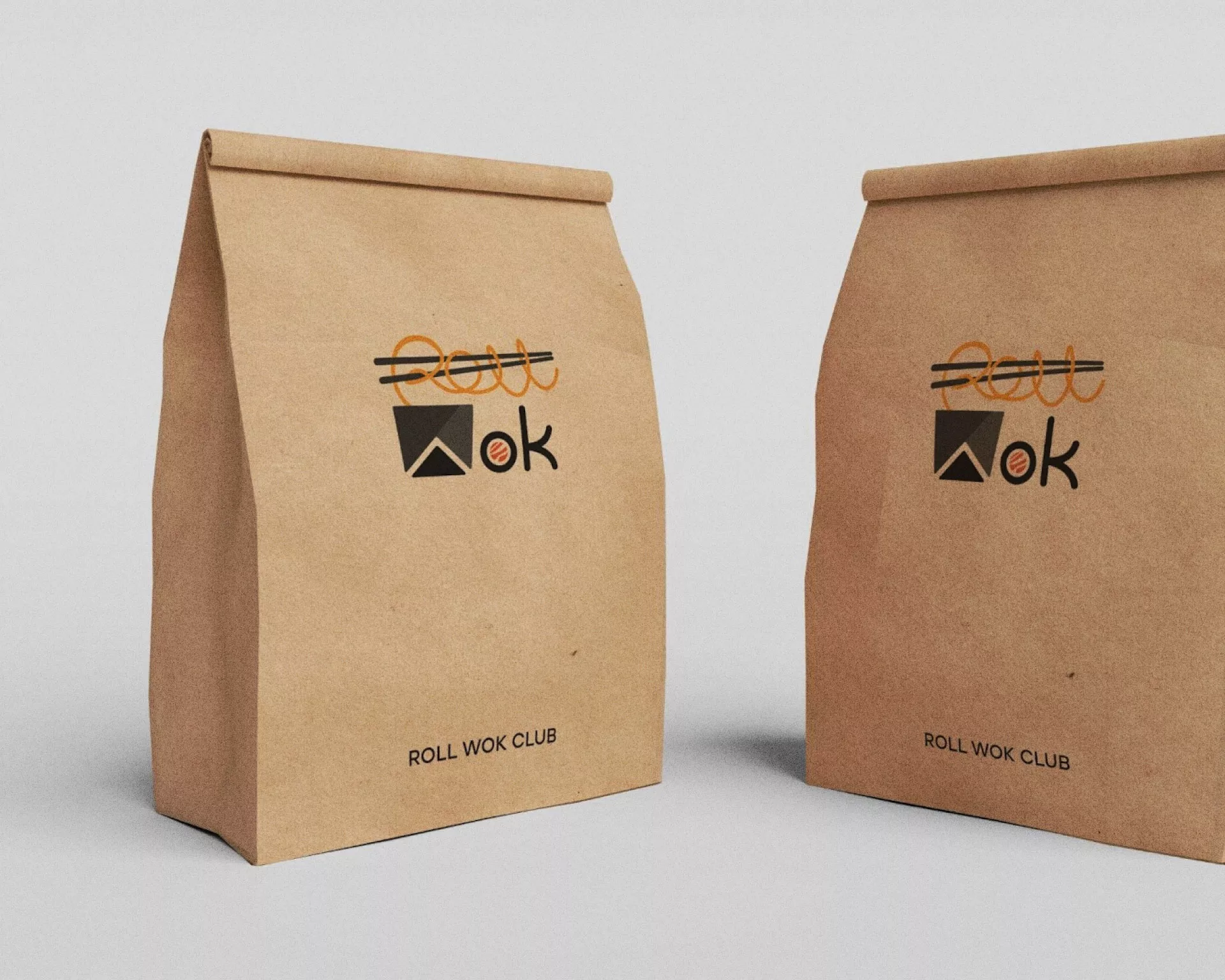 Создание дизайна упаковки суши-бара «Roll Wok Club» в Макарове